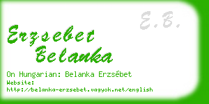 erzsebet belanka business card